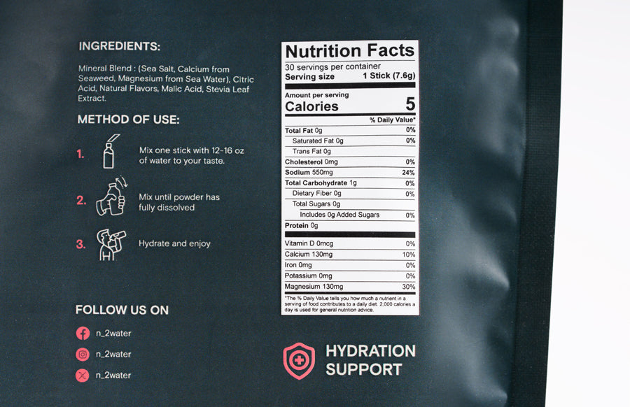 N-2 Mineral Hydration Mix - Grapefruit Flavor